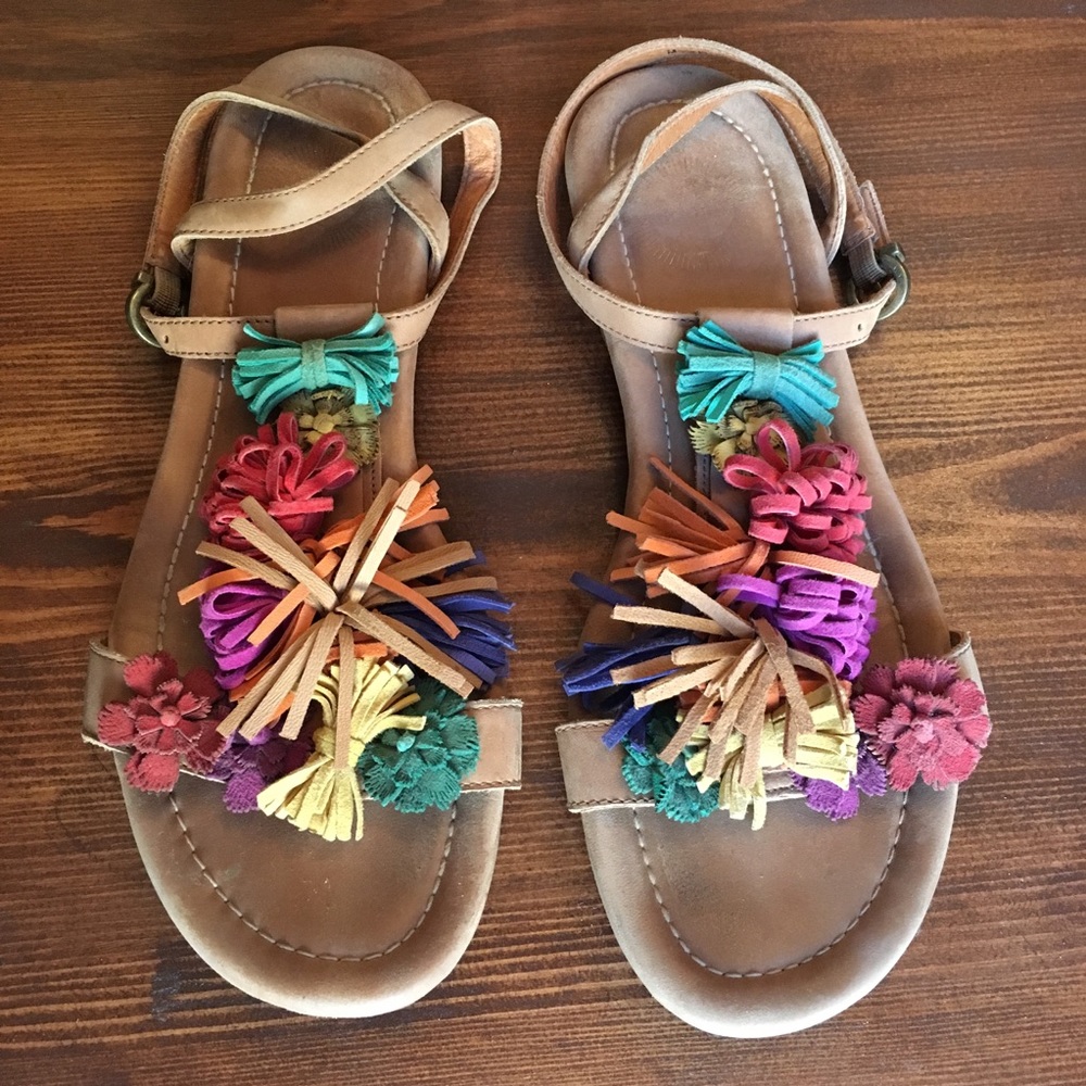Anthropology floral sandals